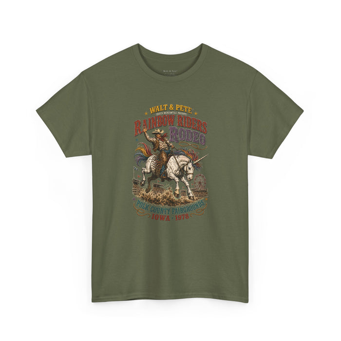 Rainbow Riders Rodeo 1978 Pride T-Shirt | Queer Western Graphic Tee
