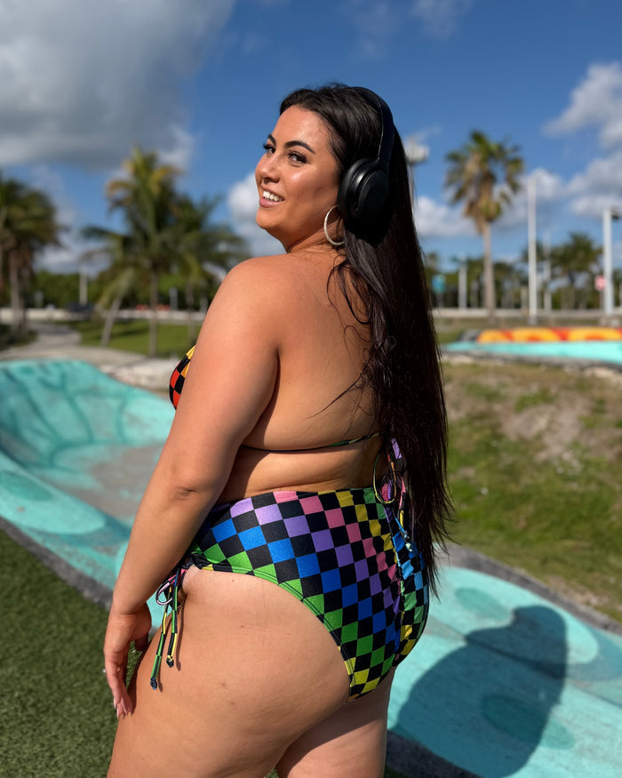 Rainbow Rink Side Tie Bikini Bottom