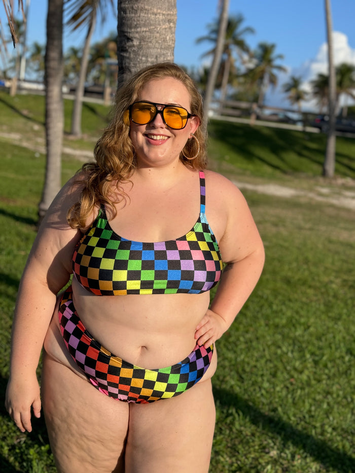 Rainbow Rink Thong Bikini Bottom