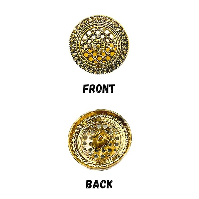 Raised Diamond Pattern Metal Buttons | 18mm(28L) & 21mm(34L)