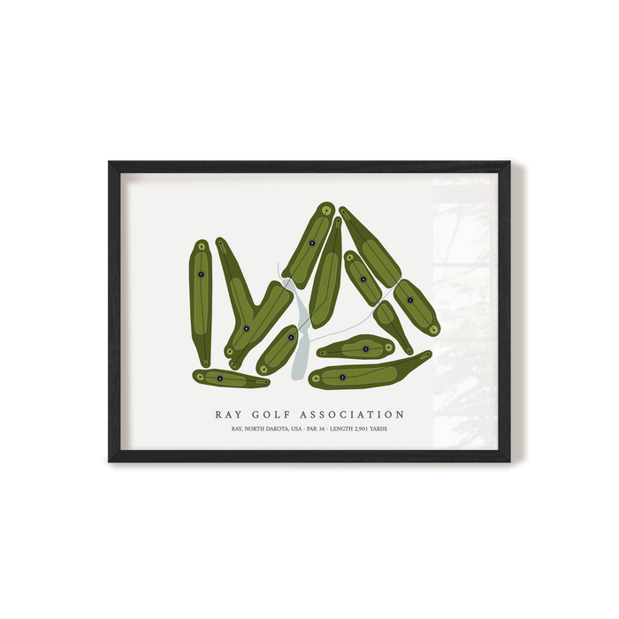 Ray Golf Association | Golf Course Map | Black Frame