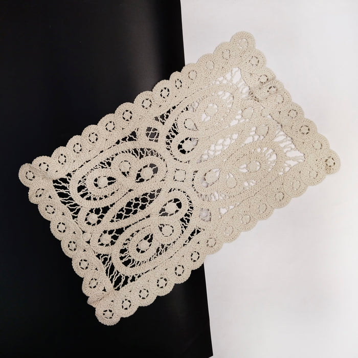 Rectangular Crochet Cotton Sew Patch