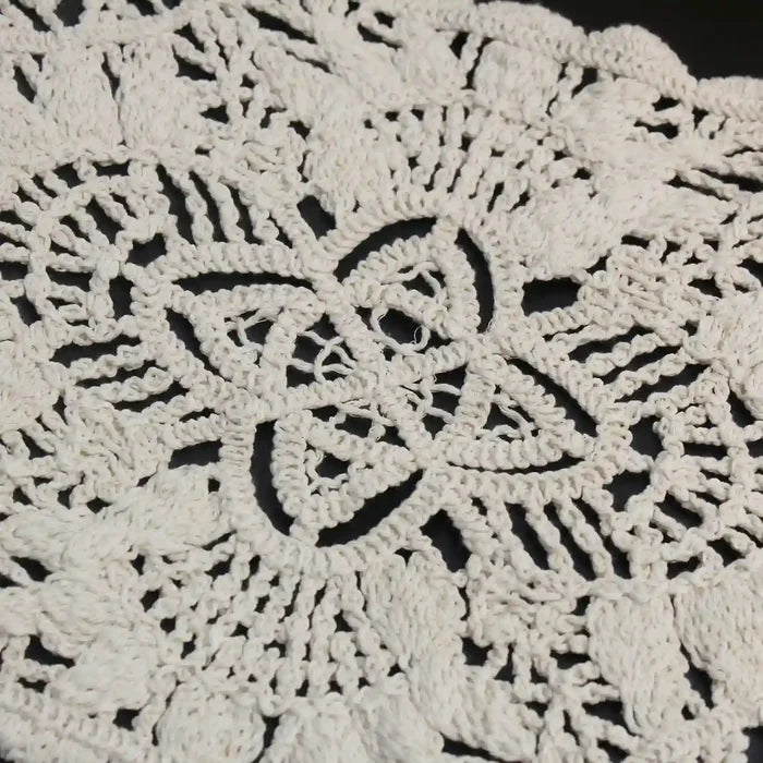 Rectangular Doily Applique Crochet Cotton Sew Patch
