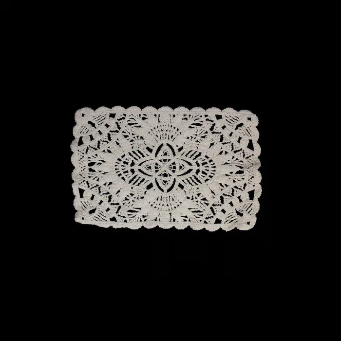 Rectangular Doily Applique Crochet Cotton Sew Patch