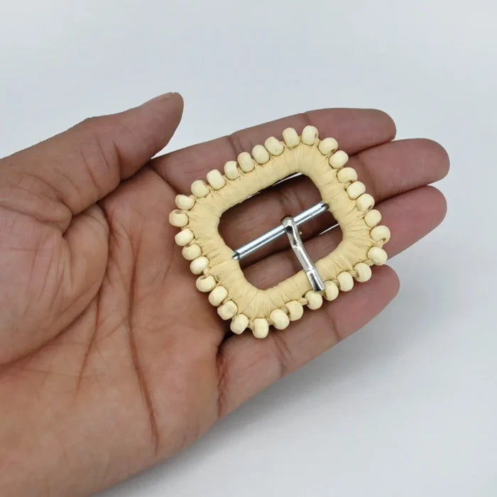 Ani Accessories handmade rectangular straw raffia buckle 2 and 3.3 inch buckle for belt bag DIY craft