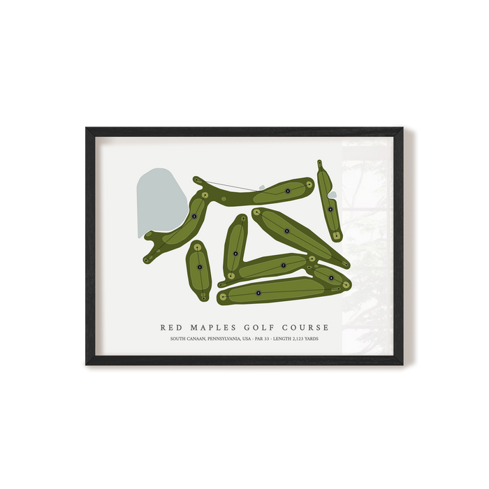 Red Maples Golf Course | Golf Course Map | Black Frame