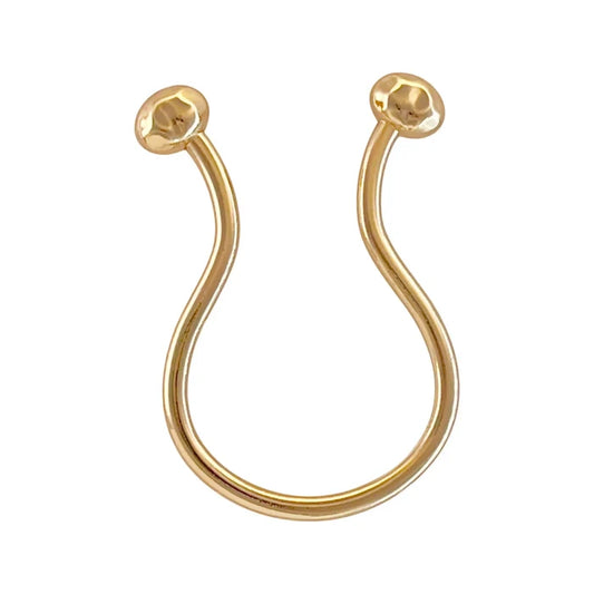 Buy Now Ani Accessories Refined Curved Gold Metal Buckle zooming image in the white background.