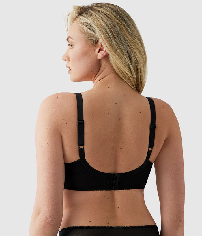 Retro Chic Full Figure Underwire Bra Black