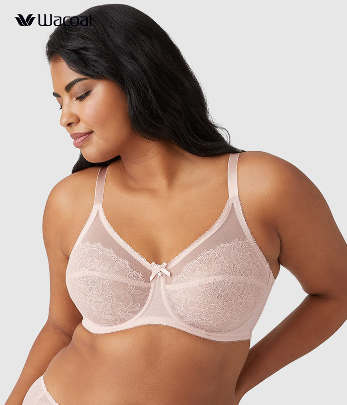Retro Chic Full Figure Underwire Bra Rose Dust