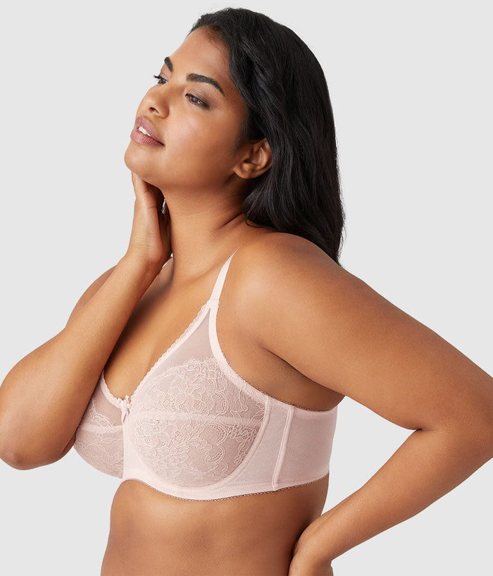 Retro Chic Full Figure Underwire Bra Rose Dust