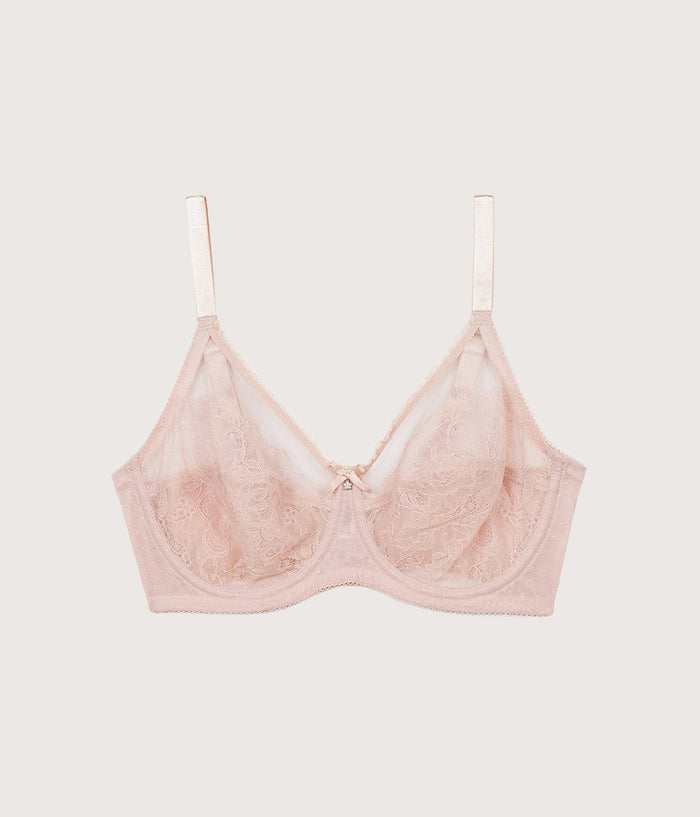 Retro Chic Full Figure Underwire Bra Rose Dust