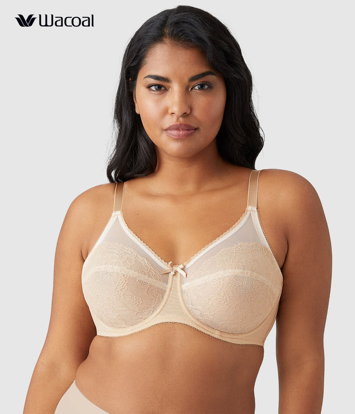 Retro Chic Full Figure Underwire Bra Toast