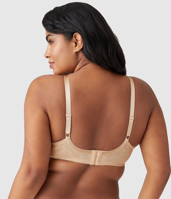Retro Chic Full Figure Underwire Bra Toast