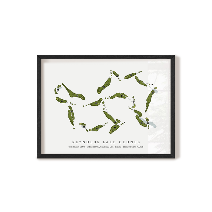 Reynolds Lake Oconee - The Creek Club | Golf Course Map | Black Frame