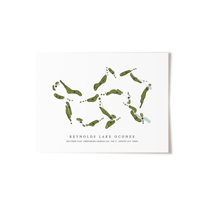 Reynolds Lake Oconee - The Creek Club | Golf Course Map | Unframed