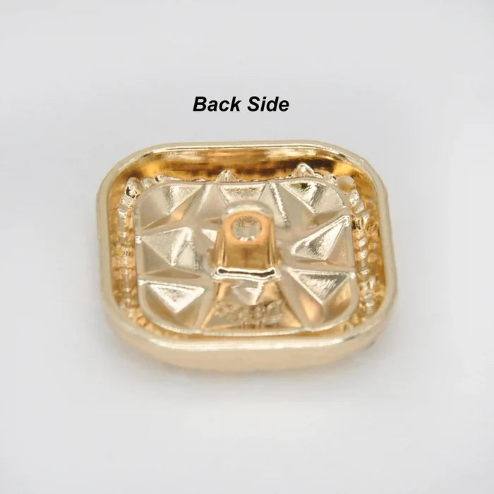 Rhinestone Border Facet Metal Button | 15mm(24L) & 24mm(38L)