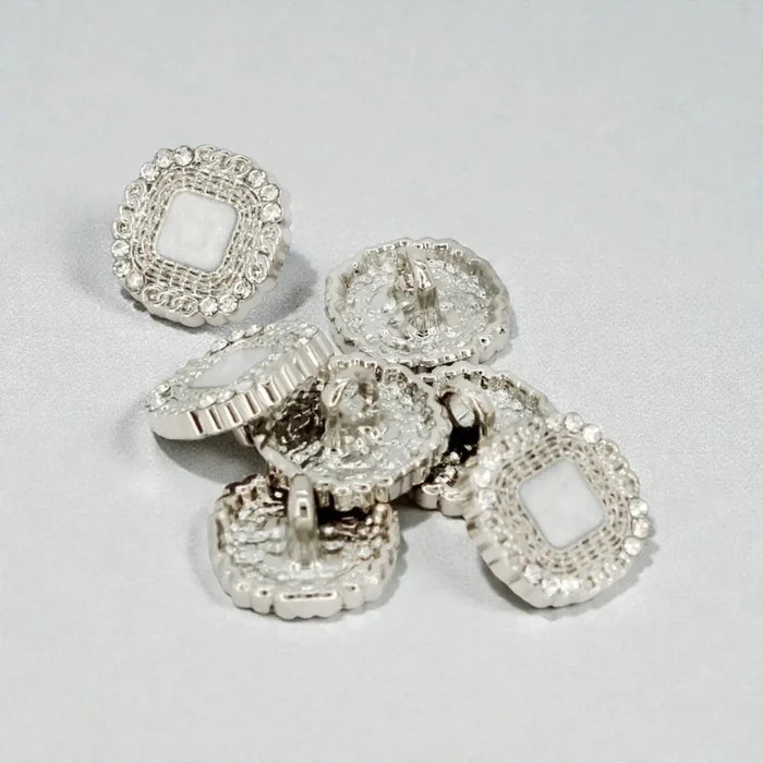 Rhinestone Diamond Metal Enamel Resin Button