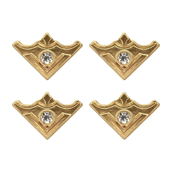 Rhinestone V Style Collar Tips
