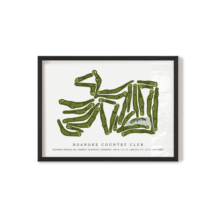 Roanoke Country Club | Golf Course Print | Black+Frame