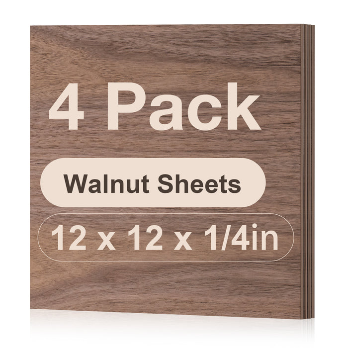 Walnut / 12"x12"x1/4"-4 Pack