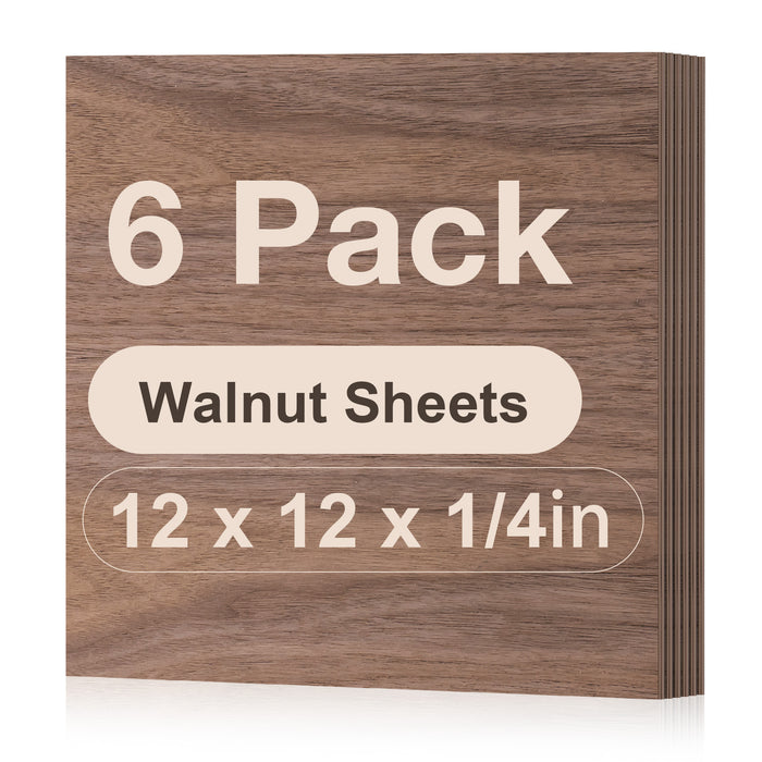 Walnut / 12"x12"x1/4"-6 Pack