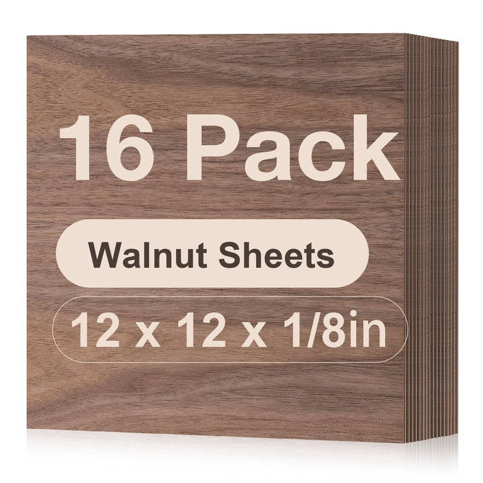 Walnut / 12"x12"x1/8"-16 Pack