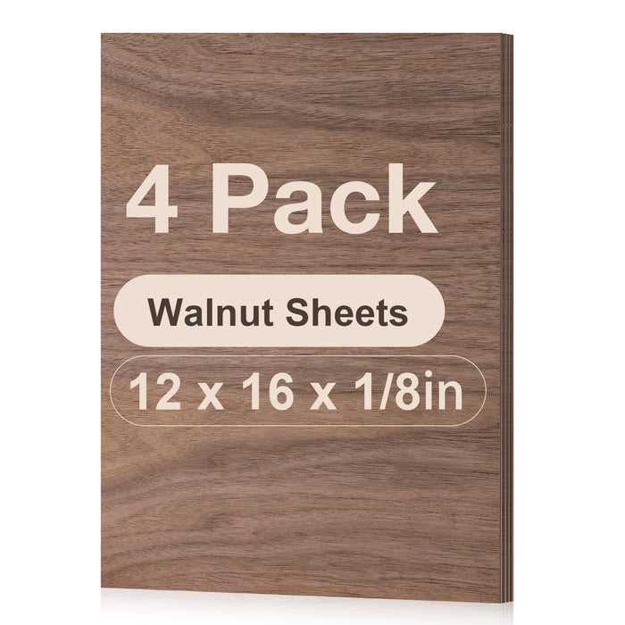 Walnut / 12"x16"x1/8"-4 Pack