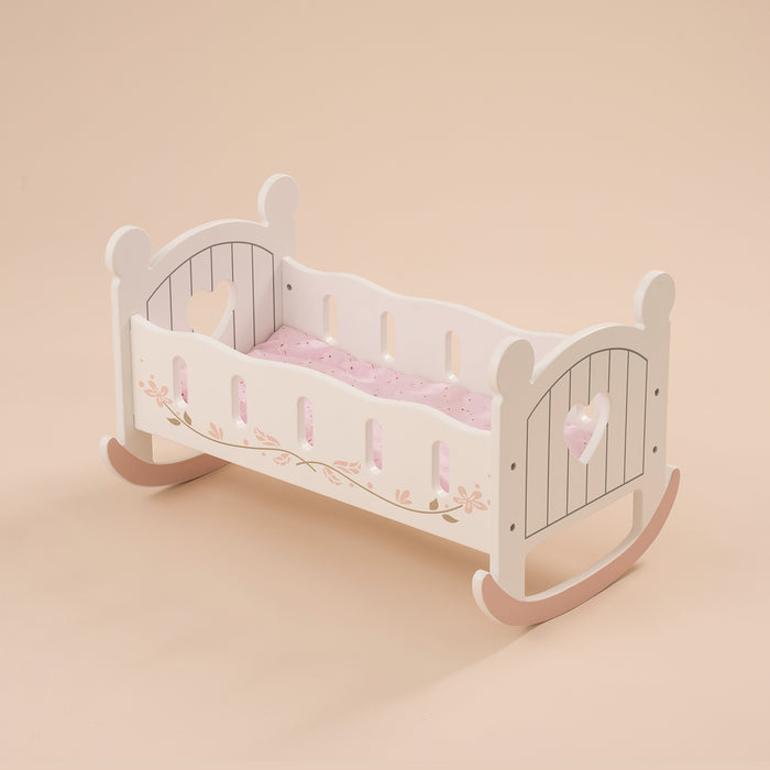 Robud Baby Wooden Doll Crib 18inch WRP01 collectible figurine, exploded view of components and parts