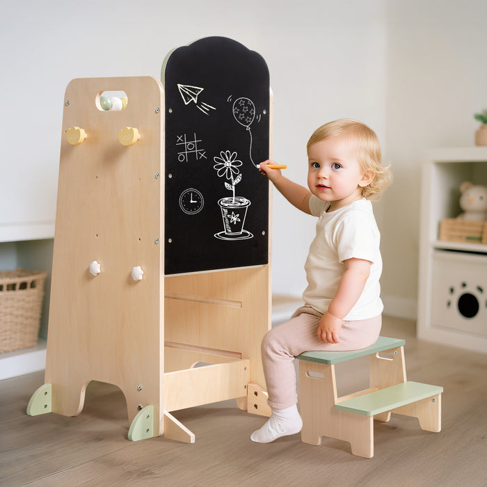 ROBUD Toddler Standing Tower with Step Stool Set main product photo
