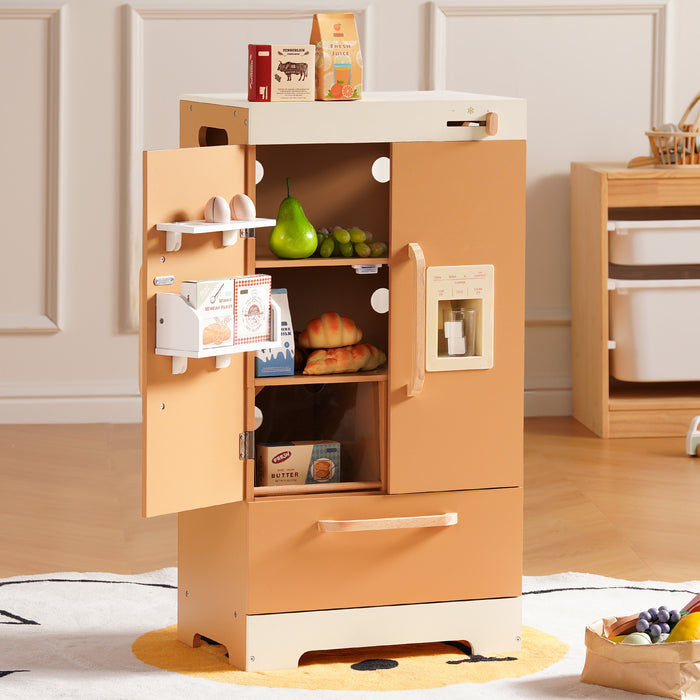 ROBUD Wooden Caramel Refrigerator main product photo