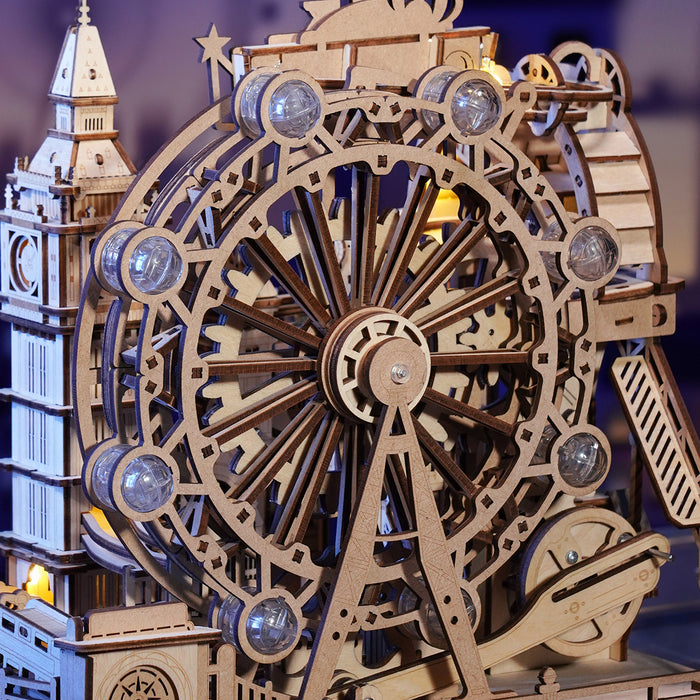 ROKR Marble Travel • London Wooden 3D wooden marble run, parts and components EGB01