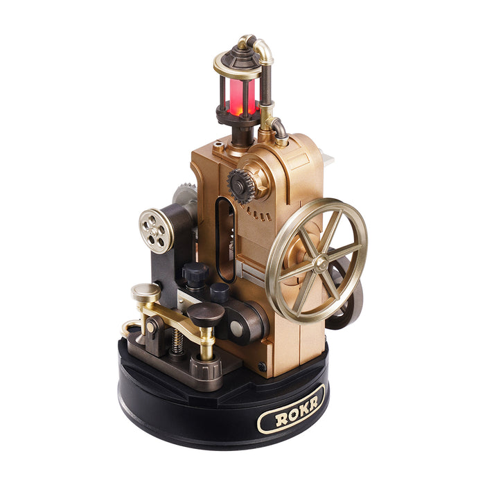 ROKR Morse Telegraph Mechanical 3D Puzzle CGM02 3D wooden puzzle model, product front view on neutral background