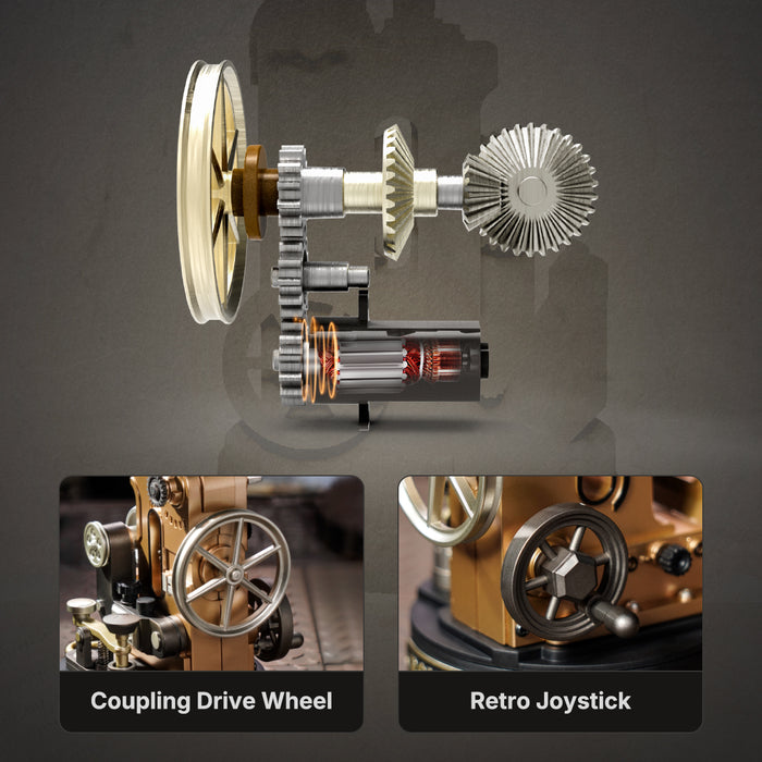 ROKR Morse Telegraph Mechanical 3D Puzzle CGM02 3D wooden puzzle model, top-down view of layout and arrangement