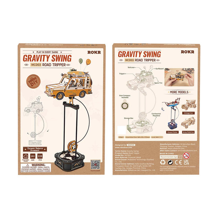 ROKR Road Tripper pendulum balance toy 3D puzzle, side view MCD03