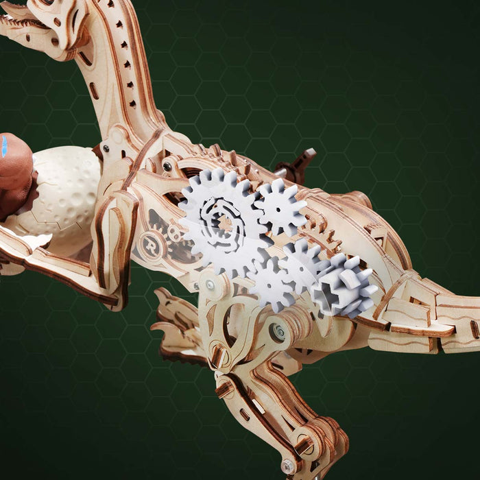 ROKR Velociraptor Mechanical mechanical 3D wooden puzzle, in-scene context LD01