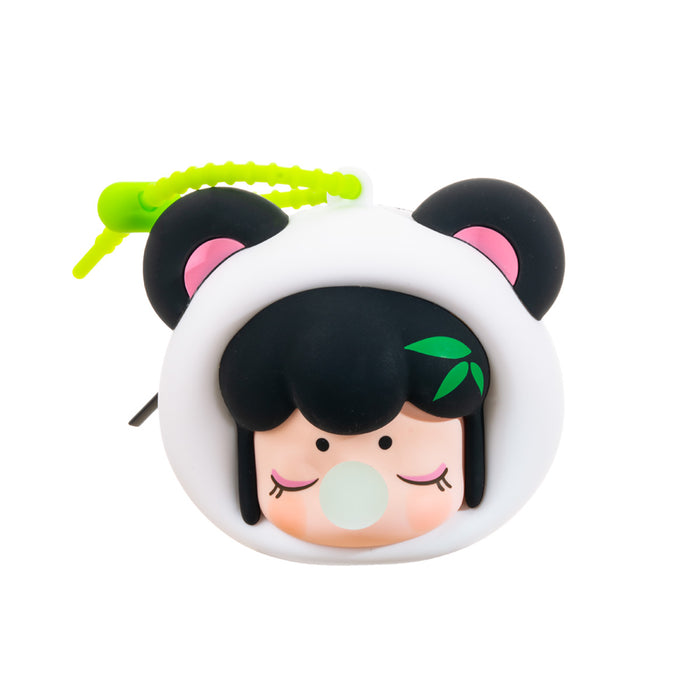 Rolife Baby Nanci Fluffy Party Headphone Case Bee variant in retail blister packaging showing Rolife Baby Nanci branding and Bee character label