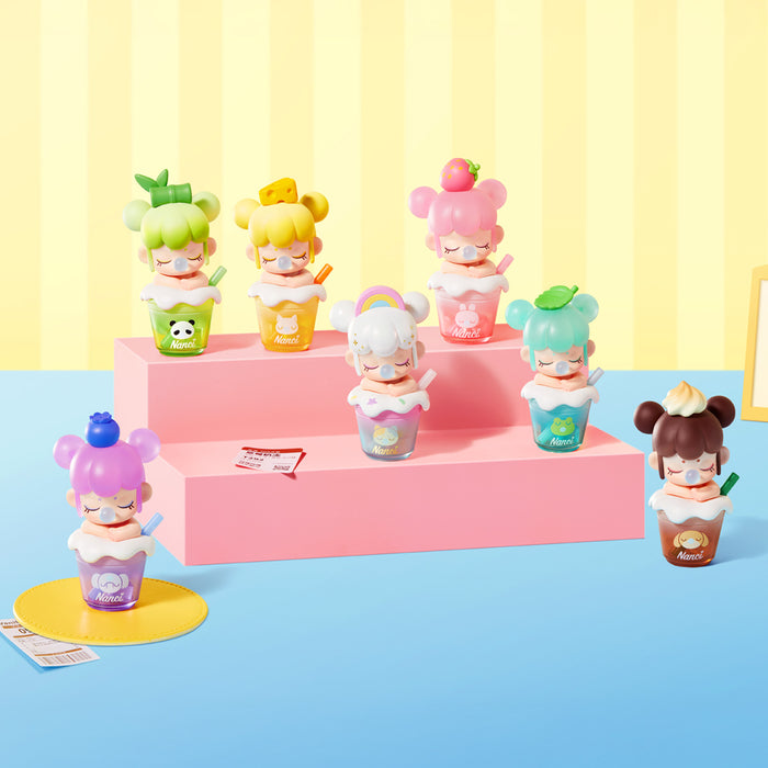 Rolife BabyNanci Milk Tea Series Surprise Figure Dolls NDXX, close-up of interior components and accessories