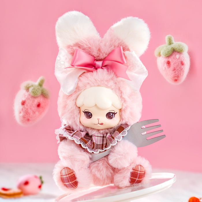 Rolife Cream & Cookii Bunny Best Friend Surprise Plush Pendant MBAXX, close-up of interior components and accessories
