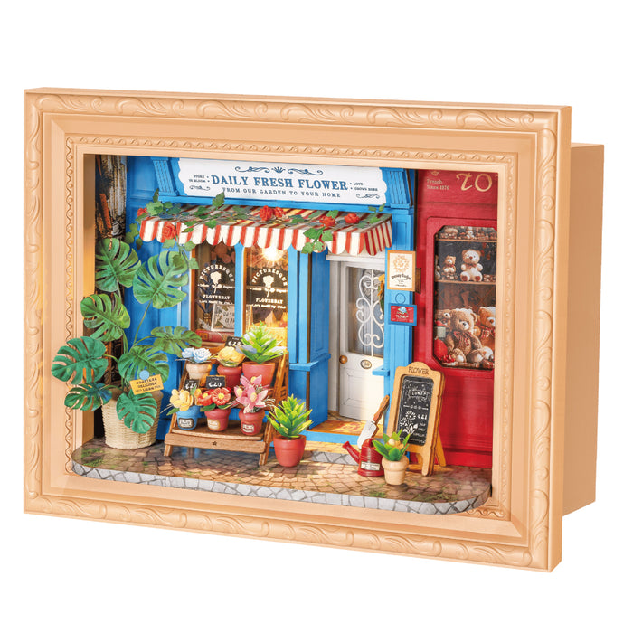 Rolife Daily Fresh Flower 3D Wooden Puzzle DP003 3D wooden flower puzzle, product front view on neutral background