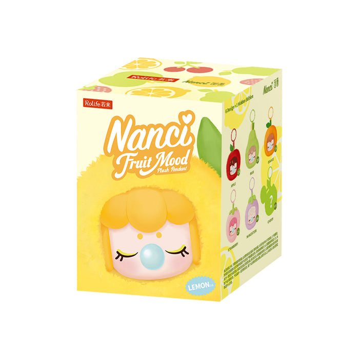 Rolife Nanci's Fruit Mood Surprise Plush Pendant MNCXX collectible figure, close-up of interior components and accessories