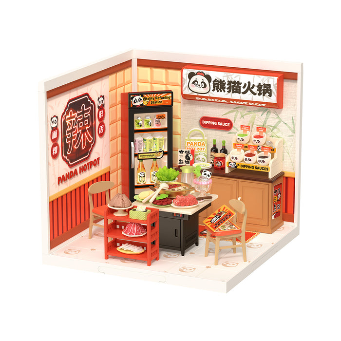 Rolife Panda Hot Pot DIY Miniature House DW020 main product photo