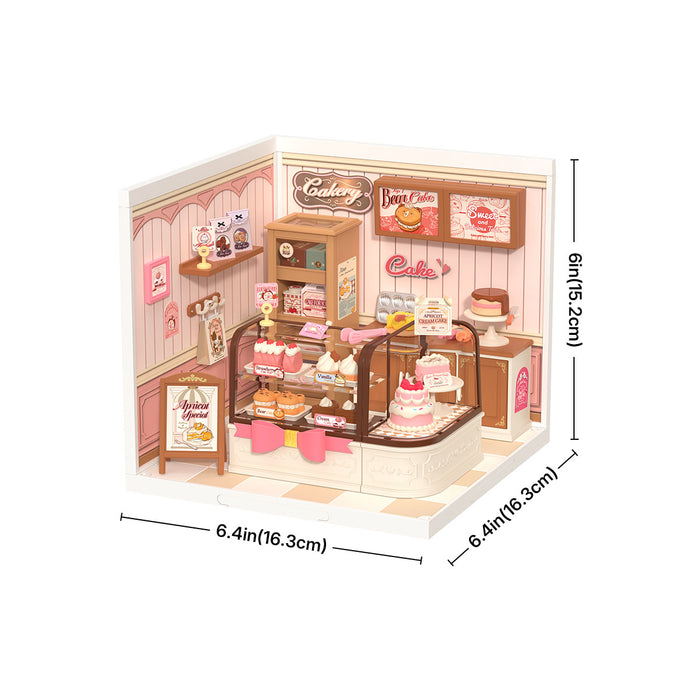 Rolife Tasty Cake Shop DIY Miniature House DW019B, DIY miniature dollhouse kit, in-use demonstration