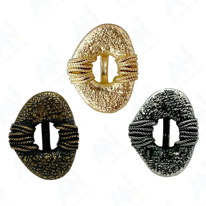 Rope Design Metal Button for DIY Projects | 18mm(28L) & 23mm(36L)