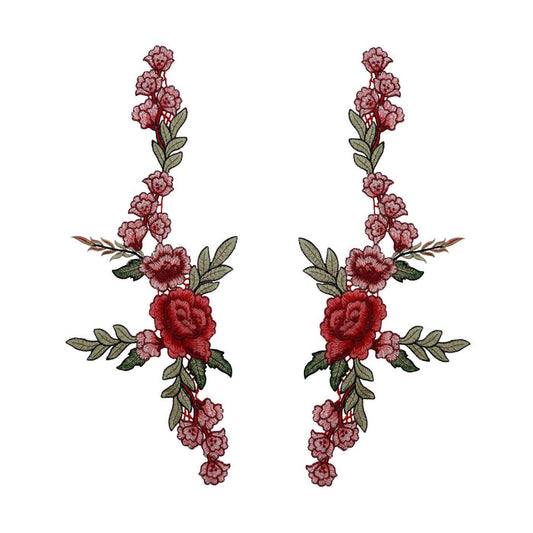 Ani Accessories | Rose Flower Embroidery Sew Patch for Clothing & Home Decor featuring detailed floral designs