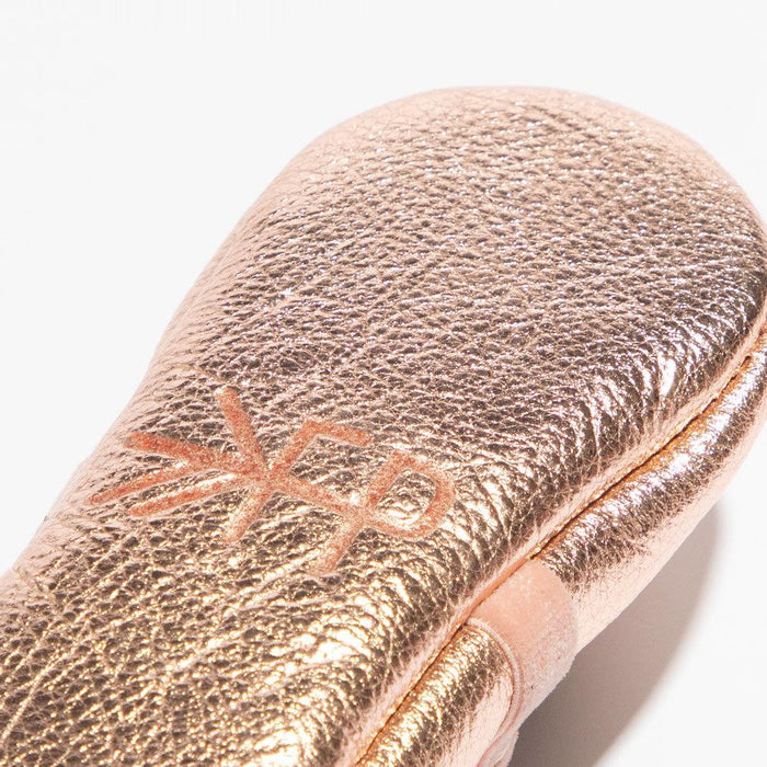 Rose Gold Ballet Slipper Baby Shoe - Babies in Bloom