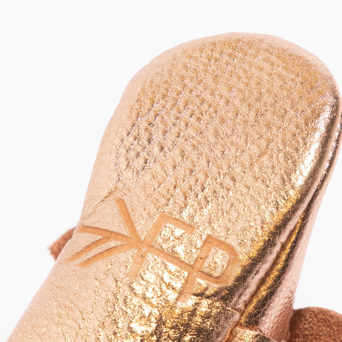 Rose Gold Knotted Bow Baby Shoe - Babies in Bloom