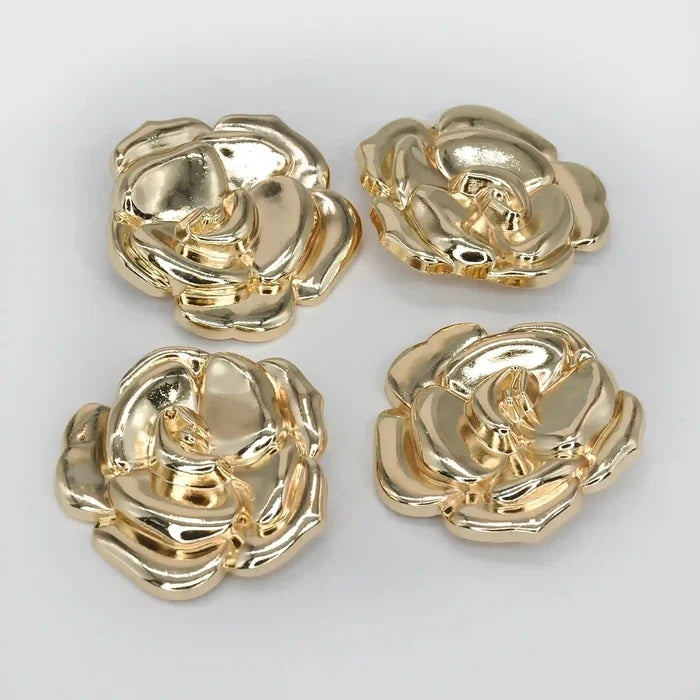 Rose Style Metal Buttons | 35mm(55L) & 53mm(85L)