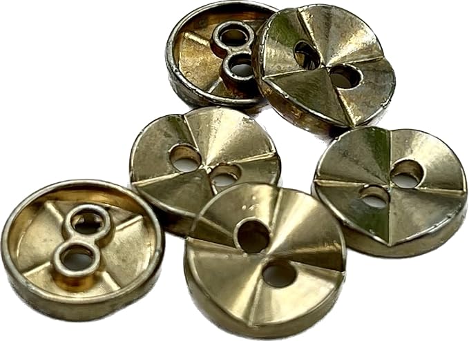 Round Dual-Hole Metal Button | 12mm