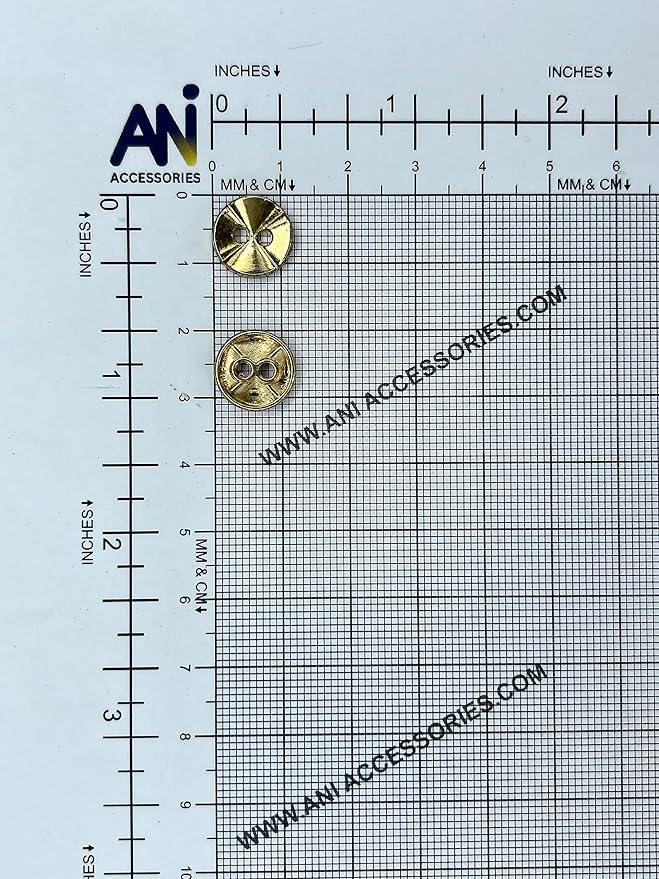 Round Dual-Hole Metal Button | 12mm