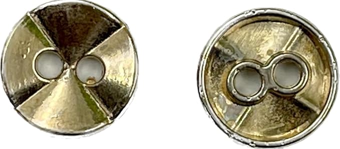 Round Dual-Hole Metal Button | 12mm